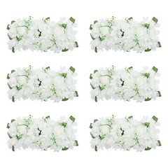 6*Artificial Flower Wall Panel Floral Wall Backdrop Wedding Venue Decor 50*20cm