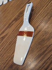 Vintage Decorative Porcelain Cake Server Cutter Holiday Wedding Birthday Etc.