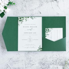 FEIYI 20 PCS Emerald Green Tri-fold Laser 5.12 x 7.1 inches,