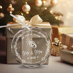 Wedding Gifts – Mr and Mrs Married Wedding Ornament 2025 – Just Color-10