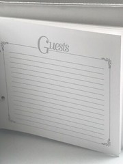 Blue Denim and White Lace Western Wedding Guest Book
