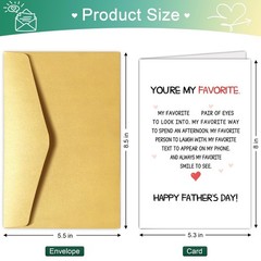 Chenive Romantic Father’s Day Card for Husband Boyfriend, Funny Fathers Day C…
