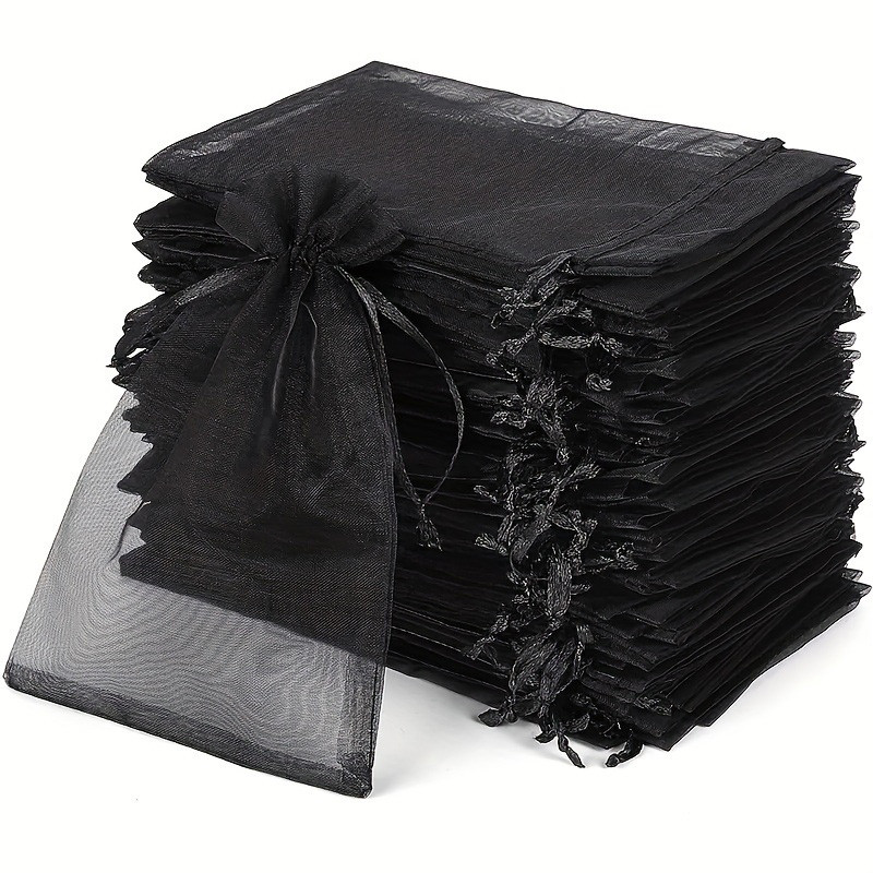 50PCS Organza Gift Bags 4×6 Inch Drawstring Jewelry Party Favor Packaging