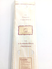 Taper candles Set of 12 white floral celebration14 inches sealed