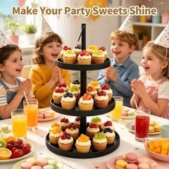 Cupcake Stand for 50 Cupcakes,Cupcake Stand 2 PACK Metal 3 Tier Cupcake Tower