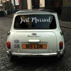 NEW JUST MARRIED Personalized Wedding Car Decal Sticker Decoration