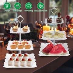 Charming White Tiered Cupcake Stand – Holds 18 Cupcakes for All Celebrations