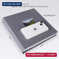 1DOT2 Photo Album with Writing Space 50 Pages 4×6 Photos Hold 200 or 5×7 Picture