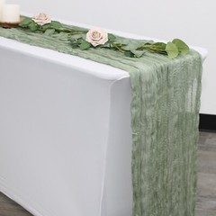 YCC Linens – 35 in. x 10 ft. Gauze Cheesecloth Table Runners for Weddings