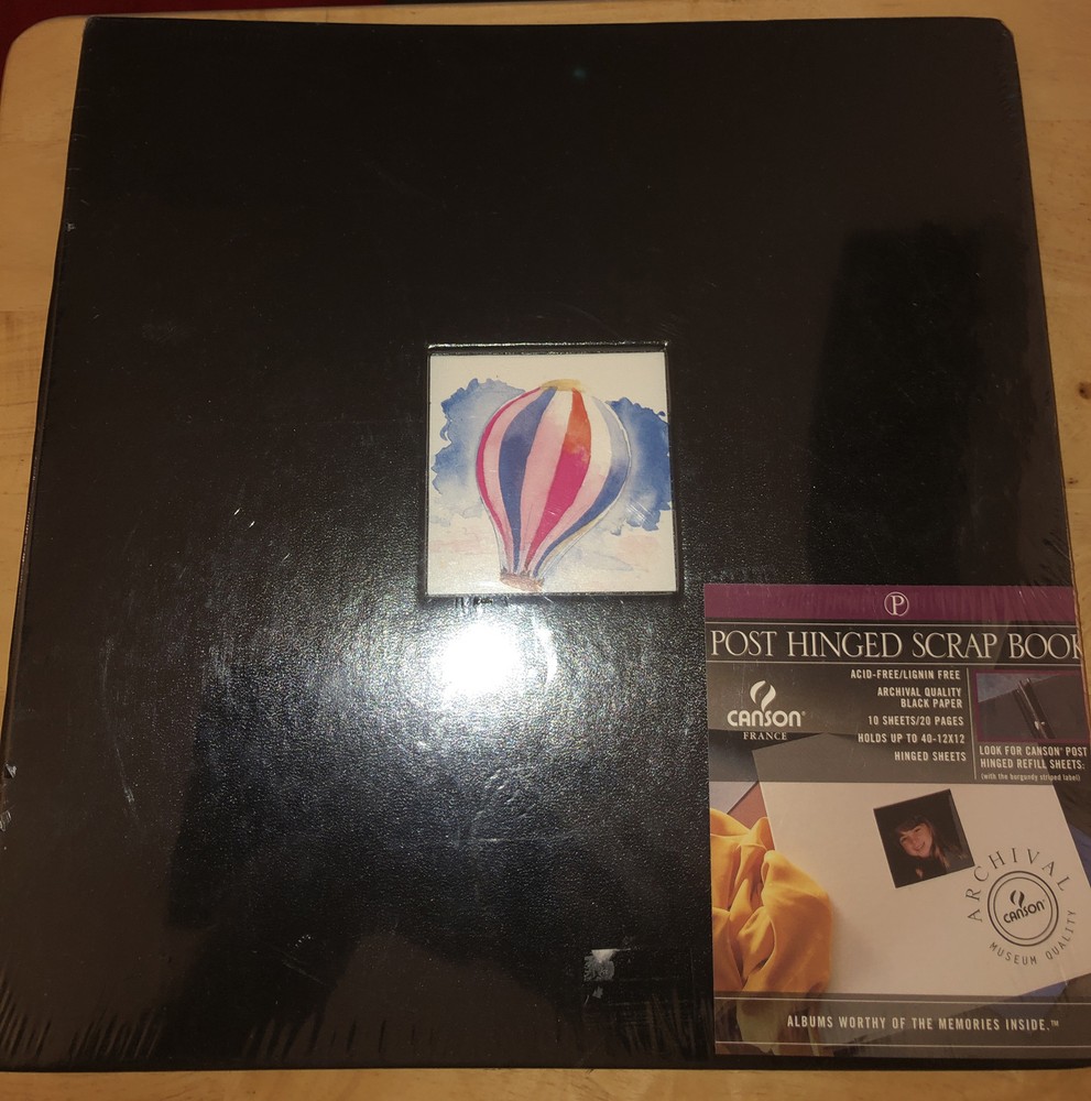Memory Album Scrapbooking Canson Archival Quality Black 12x12in 20 Pages