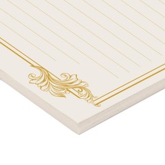 XXINMOH 90 Piece Stationery Set – 60 Vintage-Style Paper Sheets Letter, Gold