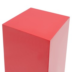 3-Piece Red Iron Cuboid Display Pedestal Stands Freestanding