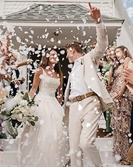 Battife 7.1 Oz White Heart Shaped Confetti, 30000PCS Tissue Paper, Table