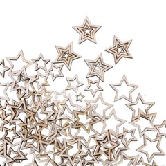 Wooden Mini Hearts/Stars/Round Wedding Table Spread Decor DIY Ornaments