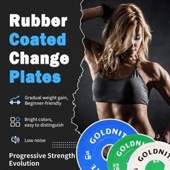 Goldnite Change Plates 1.25Lb 2.5Lb 5Lb Set Rubber Coated Fractional Weight