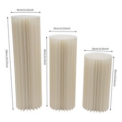 Modern 3Pcs Cardboard Flower Stands 60/80/100cm Round Freestanding Flower Stands