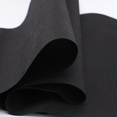 Black Carpet Aisle Runner for Wedding, 2 x 15 ft, Non-Woven Polyester Fabric, Bl