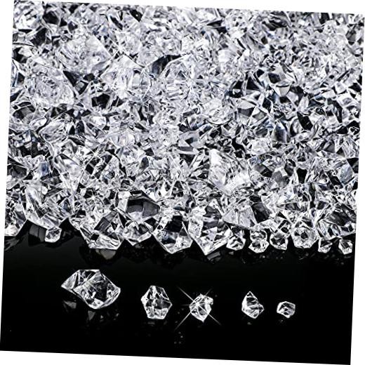 Syhood 570 Pcs 5 Sizes Clear Ice Rocks – Plastic Gemstones
