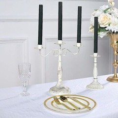 HUNTER GREEN 5 Ribbed Design 9″ Unscented Premium Wax Taper CANDLES Party