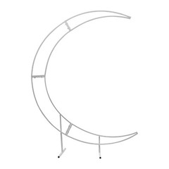 7ft Gold Crescent Moon Metal Floral Display Frame Wedding Arch Stand Party Decor