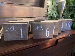 Table Top Decoration for Wedding Numbers 1-10 Real Wood Parisian Home , IN BOX