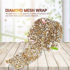 Mesh Wrap Roll Sparkle Crystal Rhinestone Ribbon Wedding Decoration
