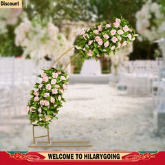6.5ft Metal Crescent Moon Arch Wedding Party Plant Climbing Backdrop Stand Rack