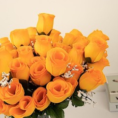 84 Orange SILK ROSE BUDS Wedding Party Flowers Bouquets Decorations on SALE