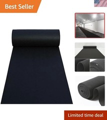 Versatile 30 Feet Black Aisle Runner for Weddings & Outdoor Celebrations