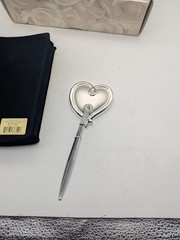 Lenox Opal Innocence Event Guestbook With Pen Silverplated