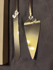 Lenox True Love 2-Piece Dessert Set Cake Knife & Server 13″ Wedding Cake Silver