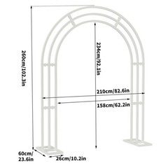 Jumbo White Wedding Arch Ceremony Metal Backdrop Garden Arch Frame Pergola Stand