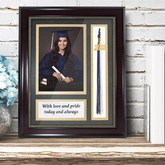GraduatePro Graduation Picture Frame 5×7 with Tassel Holder, Shadow Box Gradu…
