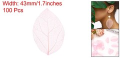 100Pcs Light Pink Skeleton Leaves, 2″- 3″ Rubber Tree Scrapbooking