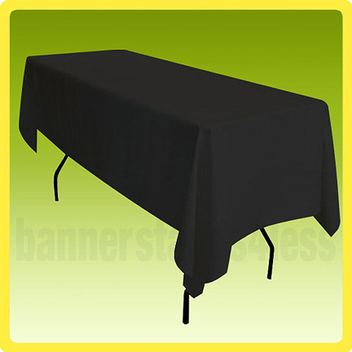60×126 Table Cover Tablecloth Rectangle Wedding Banquet Event POLYESTER – BLACK