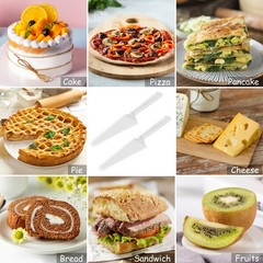 50 Pieces Disposable Cake Cutter Pie Server, 9 Inch Plastic Cake Spatula Serr…