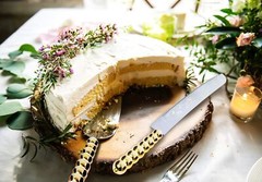 Homi Styles Wedding Cake Knife and Server Set | Elegant Gold Color with Beade…