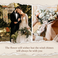 Wedding Engagement Gifts for Couples, Mr and Mrs Gift Windchimes, Gift for Newly