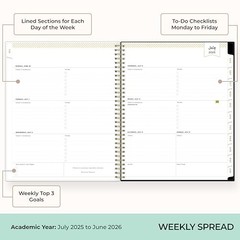 Day Designer 2025-2026 Weekly and Monthly 8.5″ x 11″ Rose Garden- 2025/2026