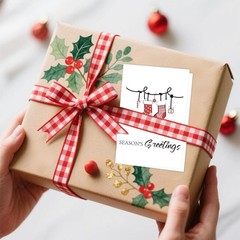 SerpizePaty 12 Sets Christmas Cards with 5.9 inches x 7.48 inches, colorful