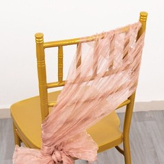 5 Crinkled Sheer Organza CHAIR SASHES Wedding Party Events Decorations Supplies