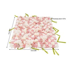 Silk Rose Flower Wall Backdrop Artificial Flower Wall Panel For Wedding Decor