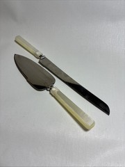 Hallmark Wedding Cake Cutting Set Stainless Steal Pearl Like Handles Japan