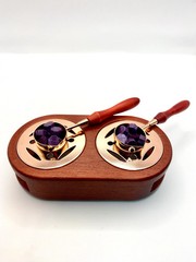 Double Warmer & Spoon Set (Chestnut/Rose Gold)