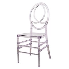 Clear Stackable Transparent Acrylic Chiavari Chair Armless Oval Back Party Event