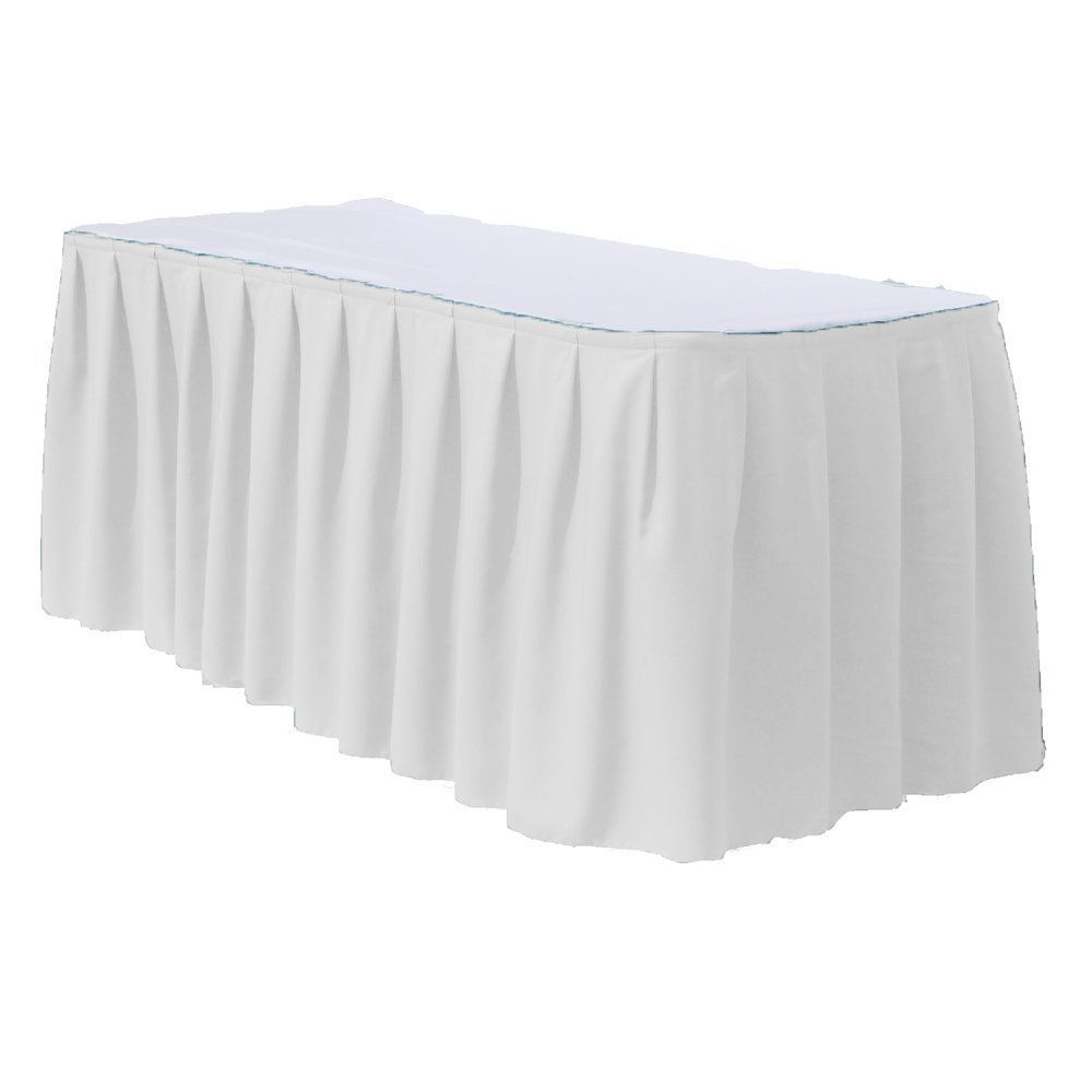 Table Skirt 14′ Linear Premium Polyester for table 4 feet x 30″ +40 color