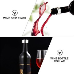12pcs Stainless Steel Wine Bottle Collars: Classy 4x4x2cm, Assorted Color