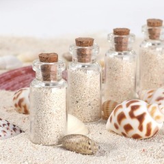 Magic Season Tiny Decorative Glass Bottles (24 Pcs / 0.6×1.5 inch) Transparent