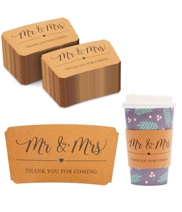 Mr. And Mrs. Drink Sleeves For Coffee Cups