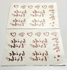 White Rose Gold Bridal Shower Party Set Bachelorette